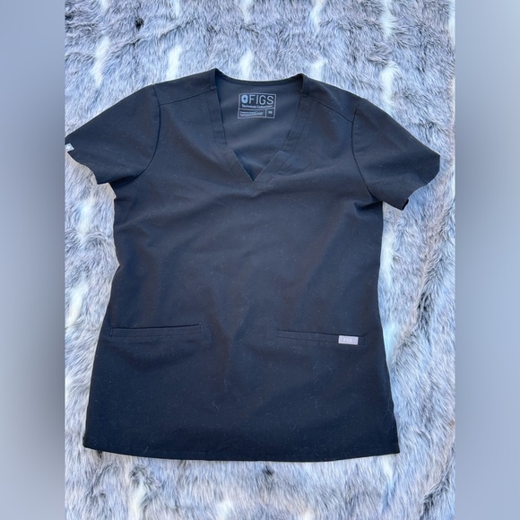 FIGS Casma Black Scrub Top Women's Size XS - Picture 2 of 4